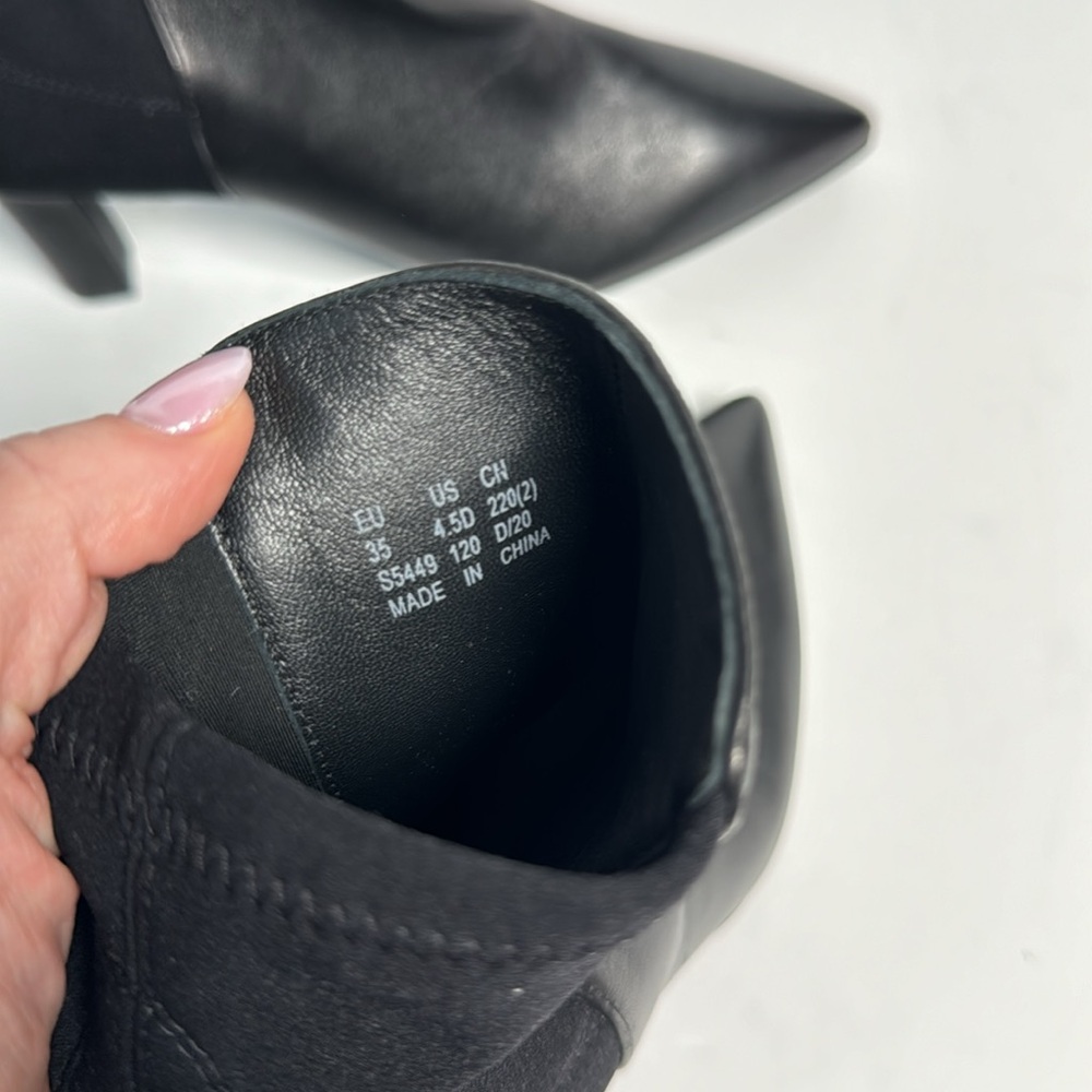 Stuart Weitzman Lauri Point-Toe Booties In Black … - image 3